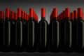 Bottles of red wine