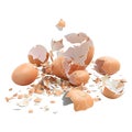 3D Rendering of a Braked Egg on Transparent Background - Ai Generated Royalty Free Stock Photo