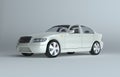 3d rendering of a brandless generic car