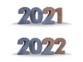 3d rendering brick text 2021 & 2022