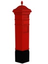 3d Rendering of a British Mailbox