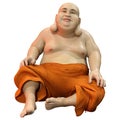 3D Rendering Budai on White