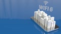 3D rendering building on mobile phone for wifi 6 concept