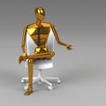 3d rendering businessman doll