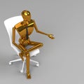 3d rendering businessman doll