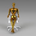 3d rendering businessman doll