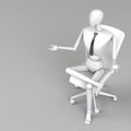 3d rendering businessman doll