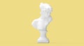 3D rendering of a bust isolated woman statue old ancient studio background Royalty Free Stock Photo