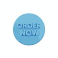 3D Rendering Button with Order Now Text, E Commerce Element Royalty Free Stock Photo