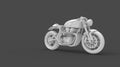 3D rendering of a cafe racer isolated motorcycle bike two wheels vintage Royalty Free Stock Photo