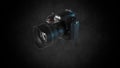 3D rendering of a camera on dark background