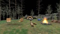 3D rendering of the camping ground
