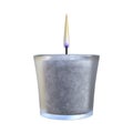 3D Rendering Candle on White