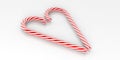 3d rendering candy canes heart