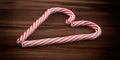 3d rendering candy canes heart