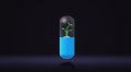 3d rendering capsule tree Sapling for medicine content