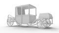 3d rendering of a carriage isolated in white studio background Royalty Free Stock Photo