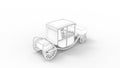 3d rendering of a carriage isolated in white studio background Royalty Free Stock Photo