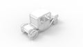 3d rendering of a carriage isolated in white studio background Royalty Free Stock Photo