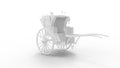 3D rendering of a carriage vintage historic cart isolated on white background. Royalty Free Stock Photo