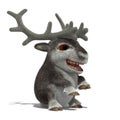 3D model cartoon funny reindeer