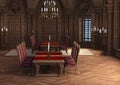 3D Rendering Castle Interior