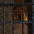 3d-illustration of an dungeon jail for background usage