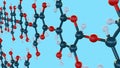 3d rendering of cellulose molecules Royalty Free Stock Photo