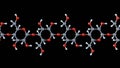 3d rendering of cellulose molecules Royalty Free Stock Photo