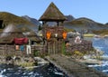 3D Rendering Celtic Crannog