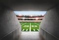 Tunnel in american football stadium Royalty Free Stock Photo