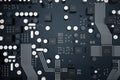 3D rendering Central Computer Processors CPU concept. Electronic engineer of computer technology. Computer board chip Royalty Free Stock Photo