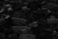 3d rendering of charcoals laying on floor. Selective focus
