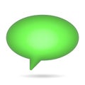 3d rendering chat bubble icon. Illustration with shadow isolated on white Royalty Free Stock Photo