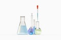 3d rendering, Chemical vessels in the laboratory Royalty Free Stock Photo