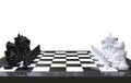 3d rendering Chess on a chess board,isolated white background Royalty Free Stock Photo