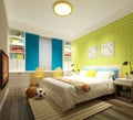 3D rendering children`s room