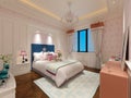 3D rendering children`s room