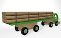 3d rendering children`s toy large forest car Royalty Free Stock Photo