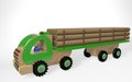 3d rendering children`s toy large forest car