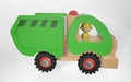 3d rendering children`s toy large trash car Royalty Free Stock Photo