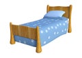 3D Rendering Childs Bed on White