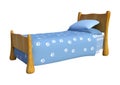 3D Rendering Childs Bed on White