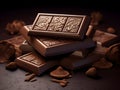 3d rendering chocolate bars.