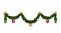 3D rendering christmas decoration white background Royalty Free Stock Photo