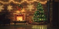 3D Rendering Christmas interior