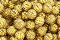 3d rendering Christmas, New Year, festive gold balls