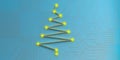 3d rendering christmas tree electronic circuit