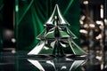 3d rendering of a christmas tree made out of metal Royalty Free Stock Photo