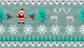 3D rendering Christmas vintage jacquard seamless border Royalty Free Stock Photo